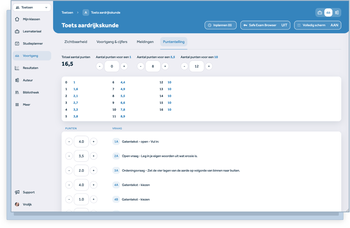 Digitaal toetsen in Learnbeat